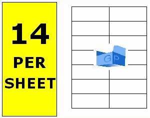 14 Per Sheet (99x38mm)